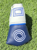 Odyssey Ai-ONE Blade Putter Headcover Navy Blue White Magnetic Golf Cover - Image 1