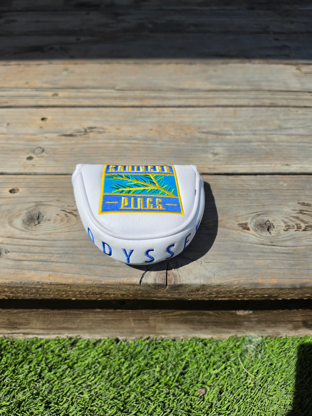 Odyssey Southern Pines 2022 Mallet Putter Headcover White Blue Golf Cover - Image 1