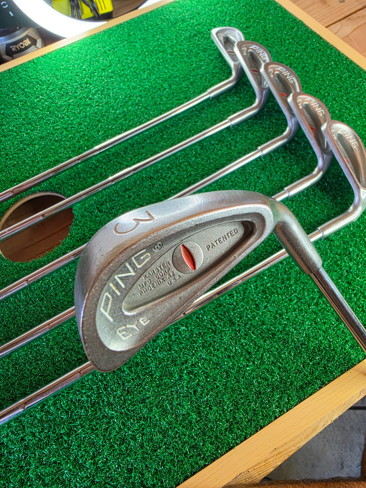 PING Eye Iron Set 3 4 6 7 8 9 RH Steel Shaft Vintage Golf Clubs 6pc - Image 4
