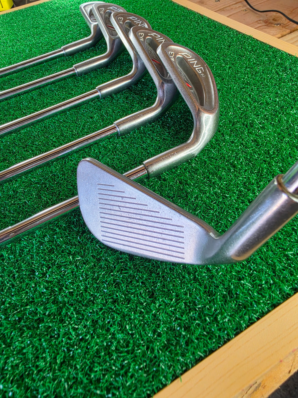 PING Eye Iron Set 3 4 6 7 8 9 RH Steel Shaft Vintage Golf Clubs 6pc - Image 3