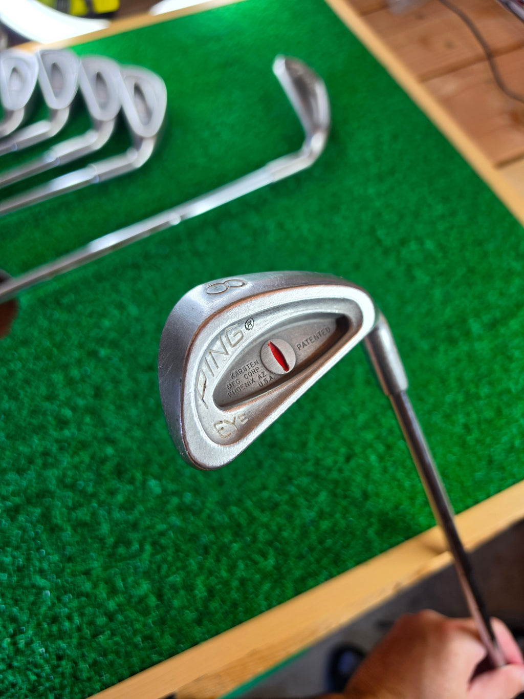 PING Eye Iron Set 3 4 6 7 8 9 RH Steel Shaft Vintage Golf Clubs 6pc - Image 16